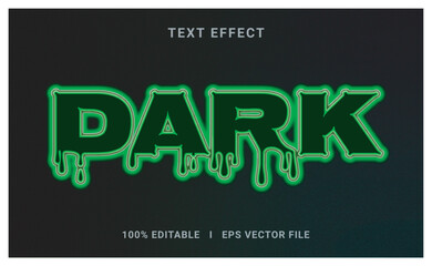 Vector dark 3d editable text effect premium vector for illustrator