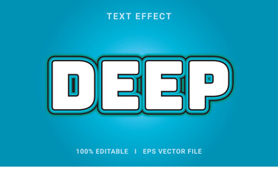 Vector deep 3d editable text effect premium vector for illustrator