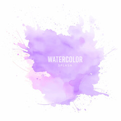 Fototapeta na wymiar Abstract watercolor background with splashes, Purple watercolor