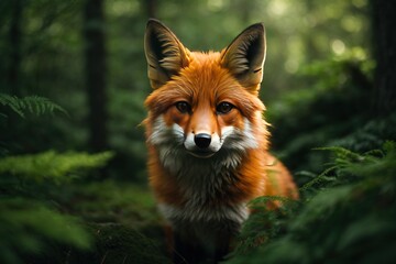 Obraz premium Charming Red Fox in Natural Habitat