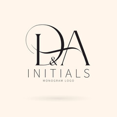 DA letter, Typography Initial Letter Brand Logo, DA logo, logo for business
