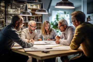 Fototapeta na wymiar A Productive Meeting Filled With Collaboration and Innovation