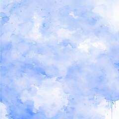 Blue sky background, Watercolor background