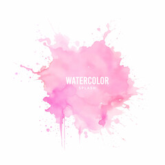 Pink rose petals on white background, Pink watercolor background, abstract watercolor background with watercolor splashes