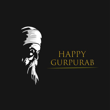 Baba Nanak illustration for Gurpurab Festival, Guru Nanak Jayanti