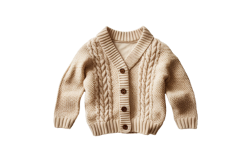 Knitted cardigan in brown color