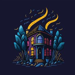 Tailored Tranquility Home Vector Art