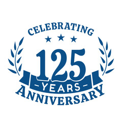 125th anniversary celebration design template. 125 years vector and illustration.
