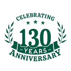 130th anniversary celebration design template. 130 years vector and illustration.