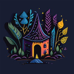 Rural Retreat Home Illustration Design