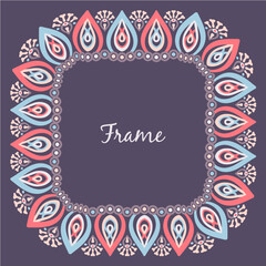 Vector ornamental frame  - 667219125