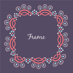 Vector ornamental frame  - 667219188