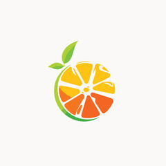 Fruity Delight Vector Orange Design Bliss
