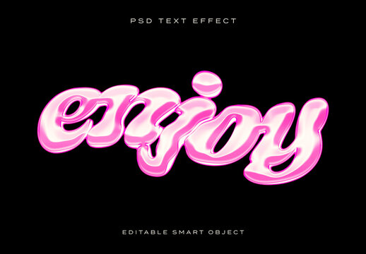 Glossy Text Effect Mockup