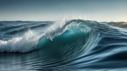 Poster waves of the sea water wave splash design format © Jared