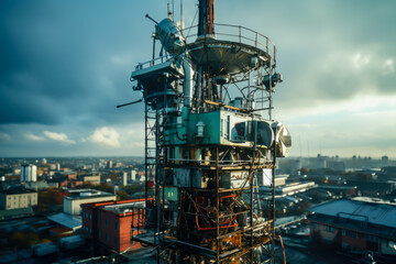 Fototapeta na wymiar a telecommunications tower