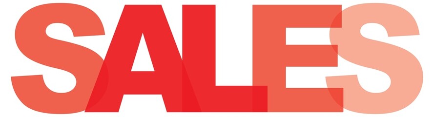 Sales business card text. Modern lettering poster. Color word art slogan icon. Phrases  print design elements.