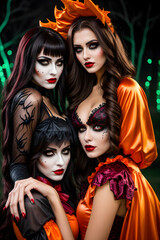 Obraz premium AI Magic Unveiled: Enchanting Halloween Transformations!