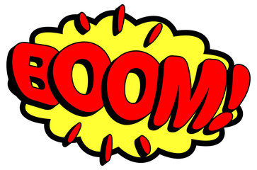 Comic style  cool sticker. Bubble label, speech sticker with word for comics book. Humor pop balloon illustration