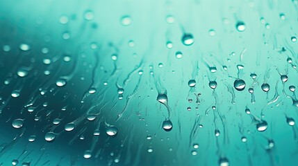  a close up of a window with rain drops on it.  generative ai