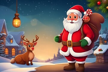 Christmas Themed Background, Generative Ai