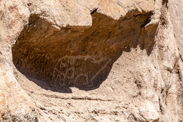 Bandelier National Monument near Los Alamos, New Mexico. The monument preserves the homes and territory of the Ancestral Puebloans of a later era in the Southwest