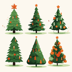 christmas tree with snow