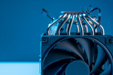 Computer fan. modern powerful cooler for cooling the CPU