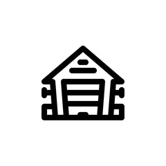 garage vector icon. real estate icon outline style. perfect use for logo, presentation, website, and more. simple modern icon design line style