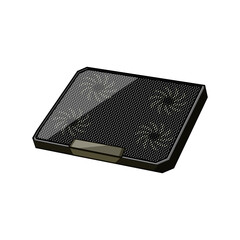 Obraz premium machine cooling pad cartoon. equipment cool, computer business, office digital machine cooling pad sign. isolated symbol vector illustration