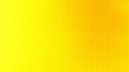 Obraz premium comical yellow and orange color background with halftone dots, banner, wallpaper. colorful surface for design. abstract vintage background. trendy tender pearlescent backdrop.