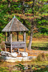 Single Gazebo on Small Pond at Mohonk Mountain House