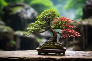 Schilderijen op glas bonsai  japanese tradition grown tree © NikahGeh