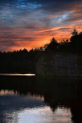 Evening Sky Over Mohonk Lake, New Paltz, New York