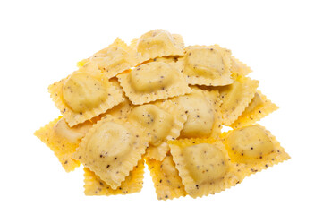 ravioli with cheese and spices isolated