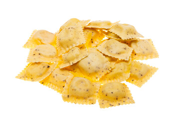ravioli with cheese and spices isolated