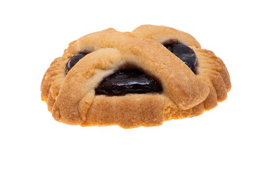 Italian cookies with jam isolated