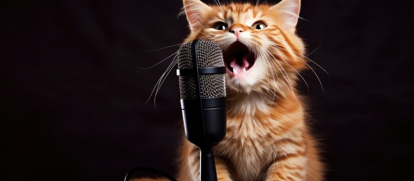 Hilarious singing cats with microphones humorous animals