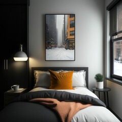 Modern bedroom interior art deco style modern contemporary