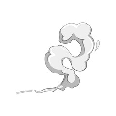 air smoke cloud cartoon. environment black, light smog, gas sky air smoke cloud sign. isolated symbol vector illustration