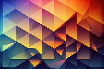 Fototapeta premium Digital rainbow color mosaic, abstract graphic shapes background