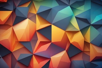 Obraz premium Digital rainbow color mosaic, abstract graphic shapes background