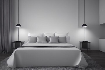 Modern bedroom interior art deco style modern contemporary