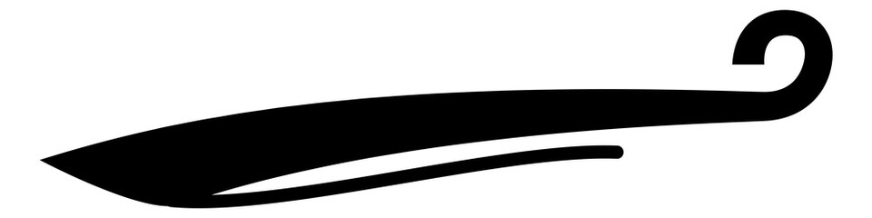 Retro tail stroke. Lettering black underline element