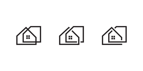 Home House Diamond Logo Designs, Architecture Property Real Estate Vector Illustration.