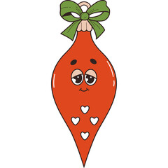 Christmas toy retro mitten cartoon character