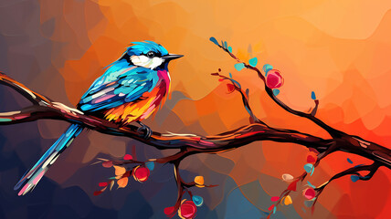 bird on a branch of a tree