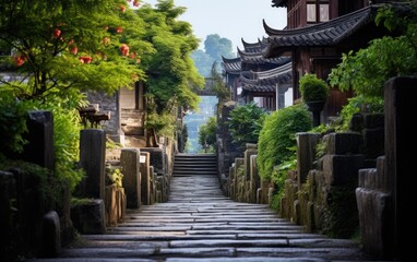 Winding alleys and streets of ancient Republic of China period