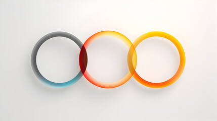 Abstract background with 3d circles, interlocking 3d circles