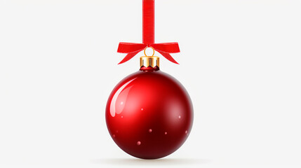 Christmas tree ball on white background isolated,